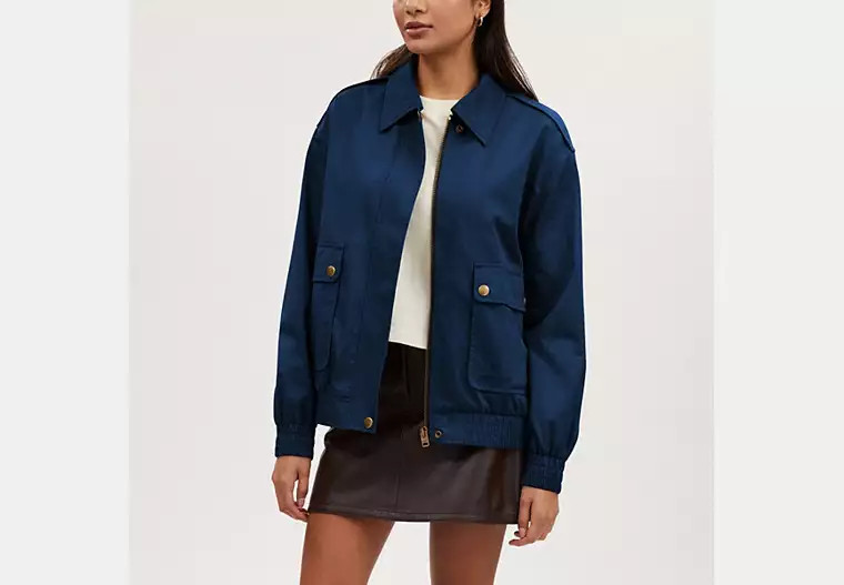 Snap Front Harrington Bomber | Coach Outlet US