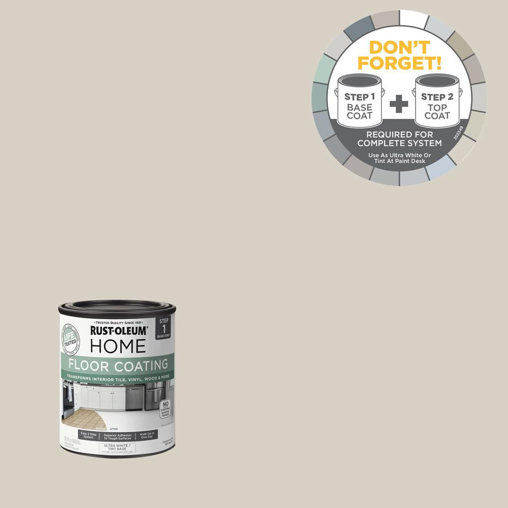 Rust-Oleum Home 1 qt. Vanilla Milkshake Interior Floor Base Coating | The Home Depot