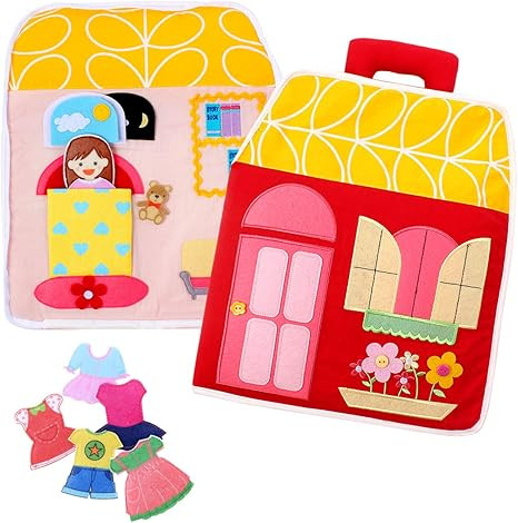 LOVELNE Quiet Book, Busy Book, Carry Home,Dollhouse Bag, Educational Toy, Toddler Activity Book, ... | Amazon (US)