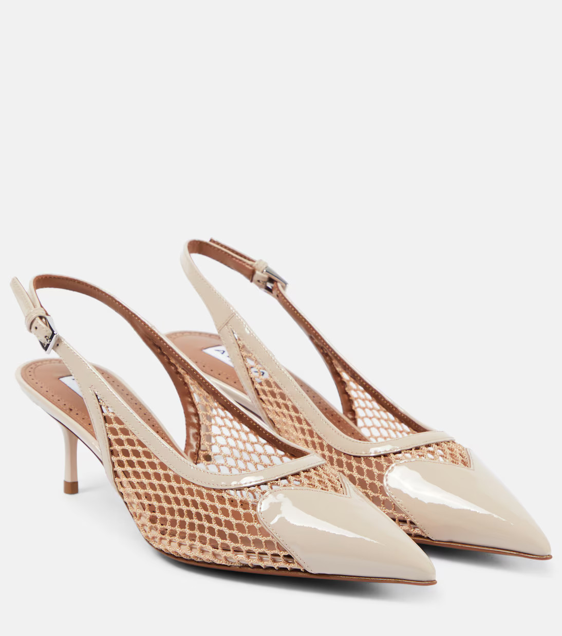 Le Cœur fishnet leather slingback pumps | Mytheresa (US/CA)
