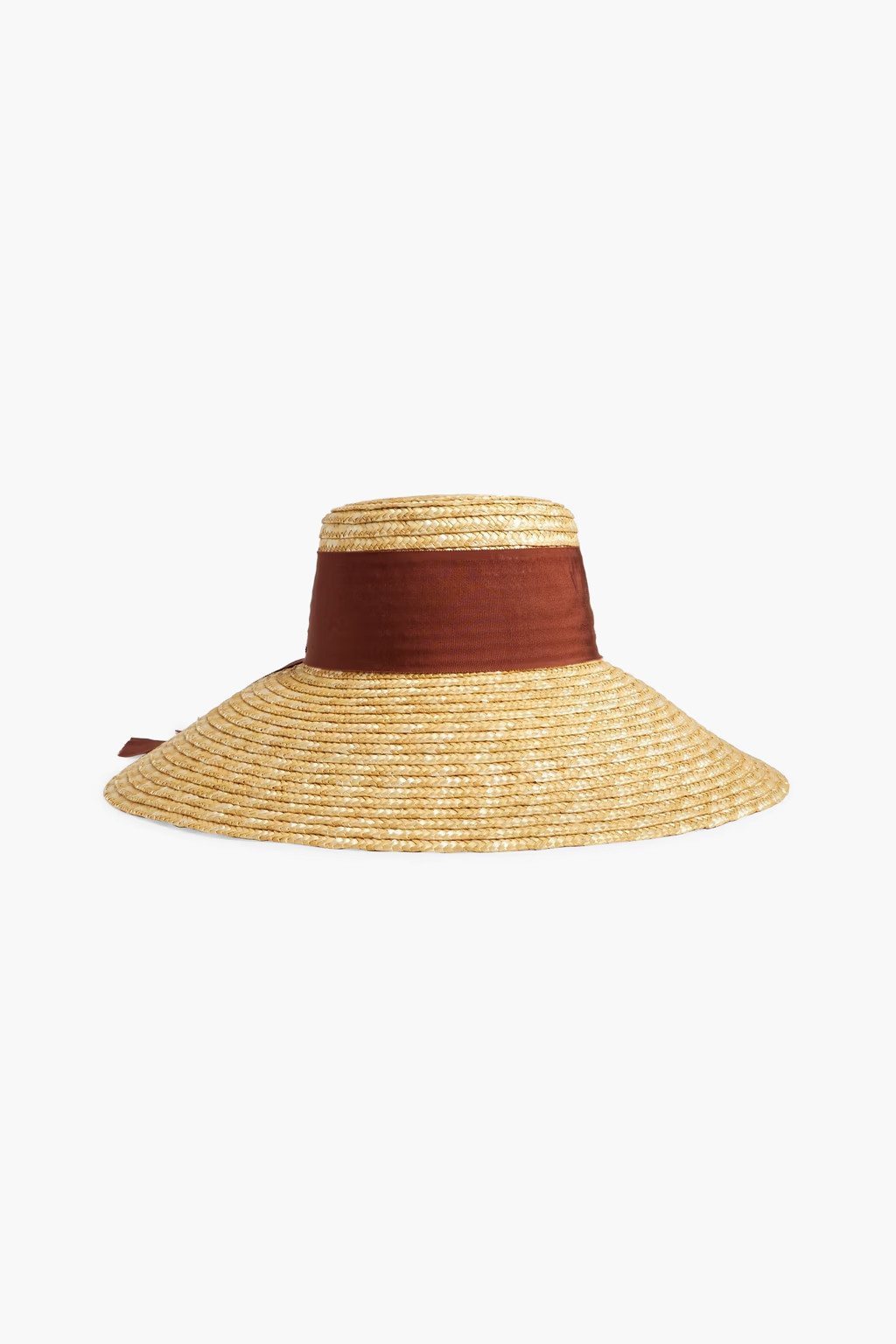Mirabel grosgrain-trimmed straw sunhat | The Outnet (UK and Europe)