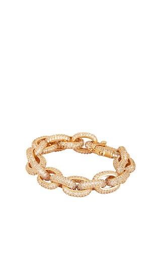Ozzie Pave Chain Bracelet in Gold | Revolve Clothing (Global)