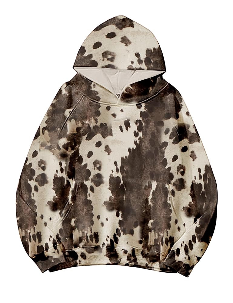 Lauweion Women Solid Basic Fleece Letter Loose Hoodie Sweatshirt Long Sleeve Kangaroo Pocket Drop... | Amazon (US)