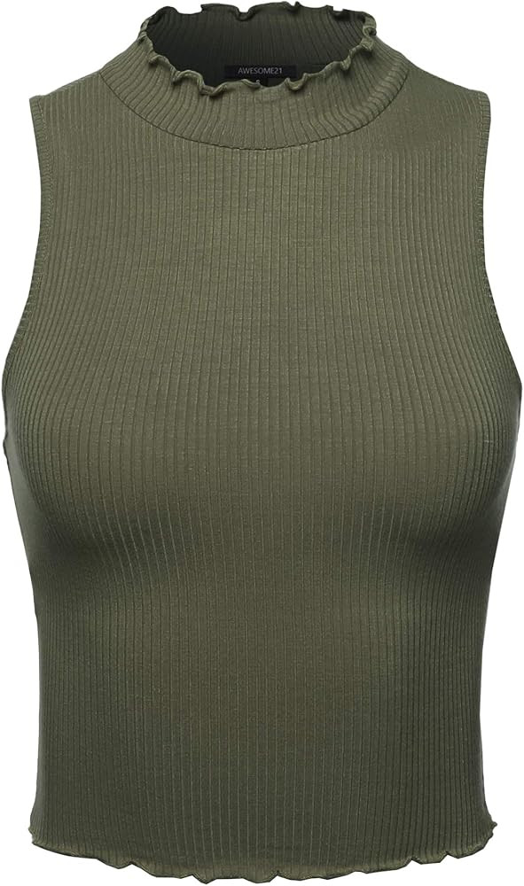 Women's Solid Lightweight Soft Stretchable Ribbed Knit Top Multiple Colors | Amazon (US)