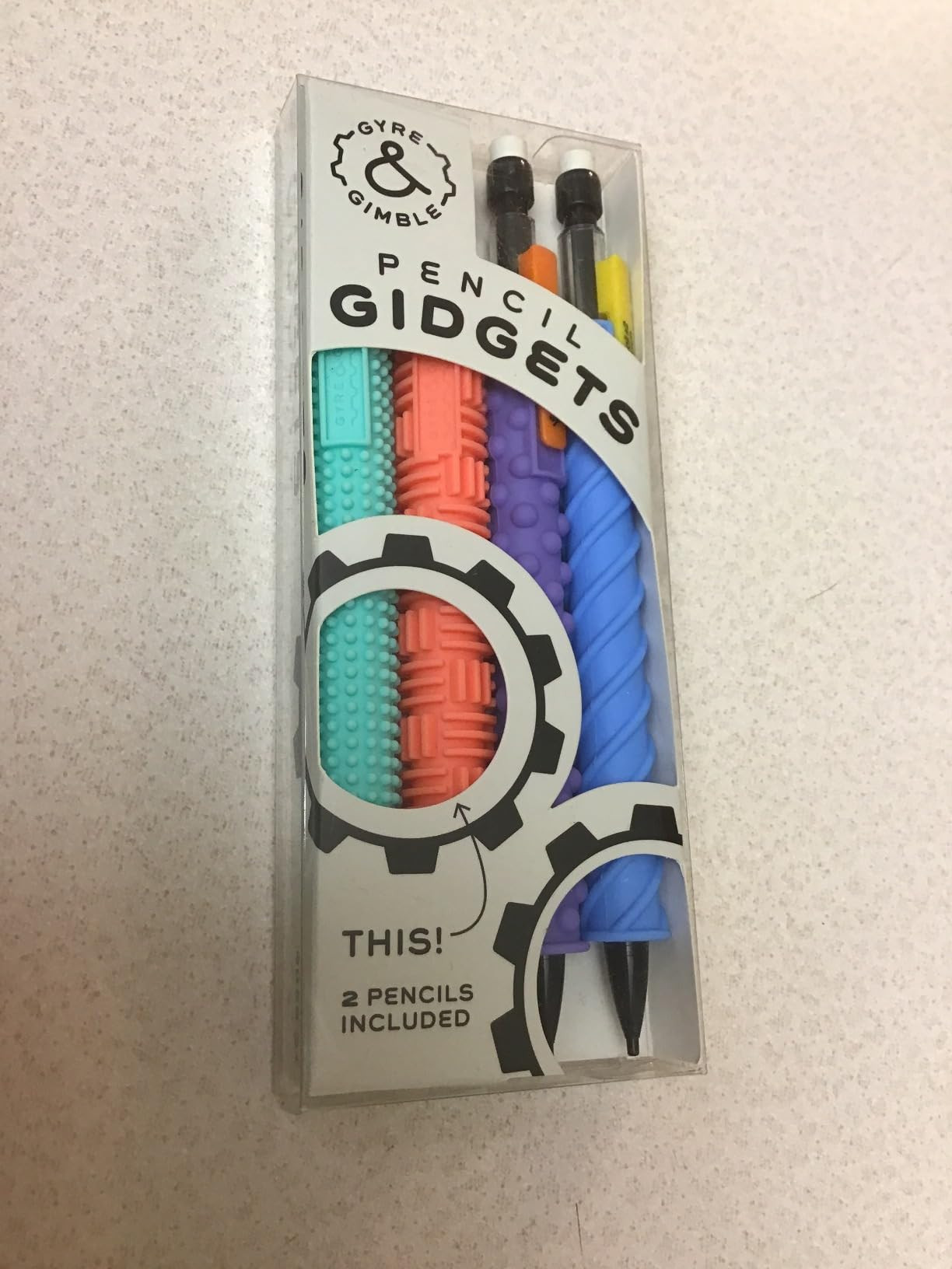 Gyre & Gimble Pencil Gidgets–Textured Silicone Pencil Sleeve for Serene and Quiet Fidgeting–Transform Your Mechanical Pencil into a Whimsical Tool of Focus and Tranquility – 4 Sleeves & 2 Pencils | Amazon (US)