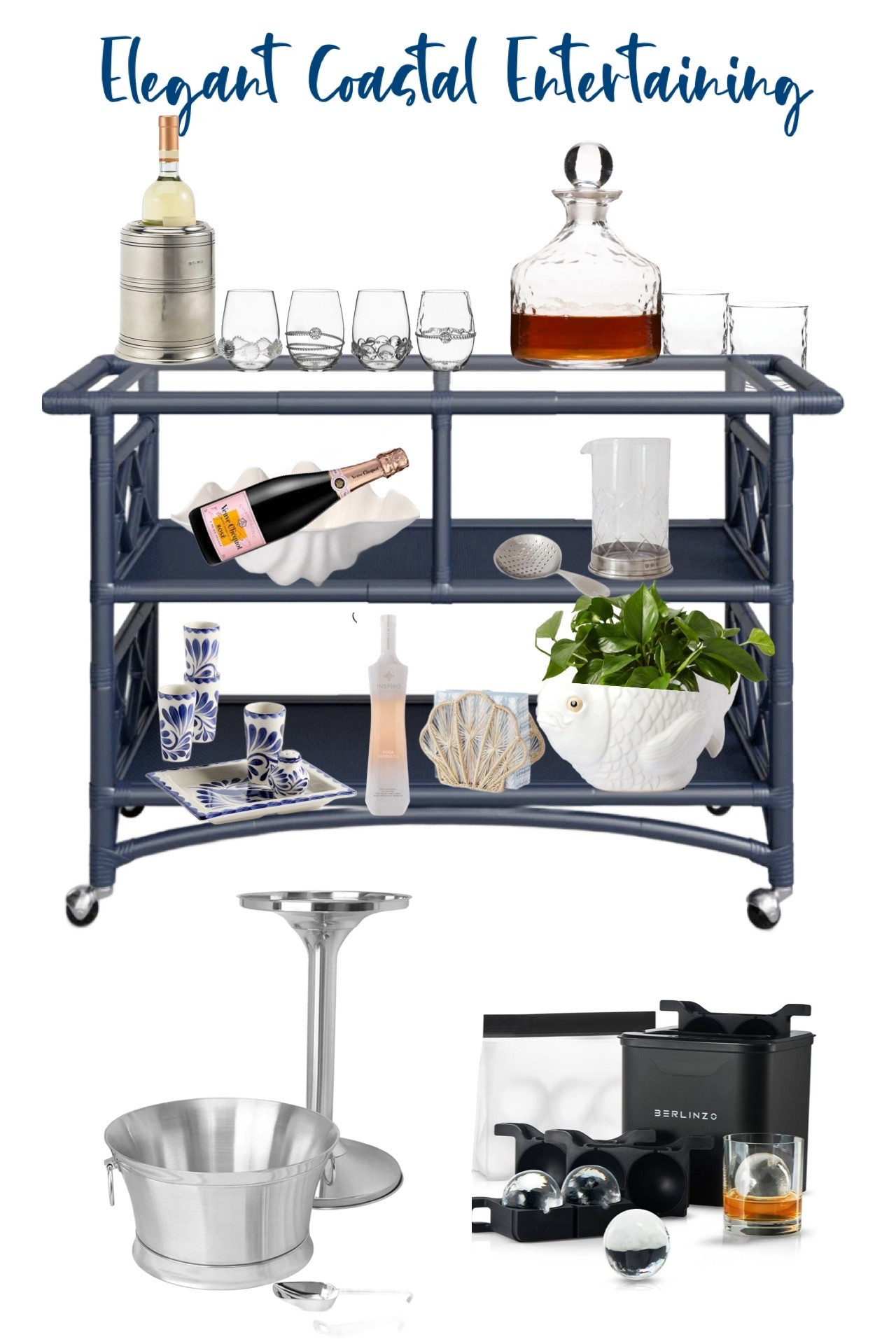 Versatility of beautiful bar items to display and use! The bar cart comes in over 20 colors! The ice cube maker works really well too

#LTKParties #LTKHome