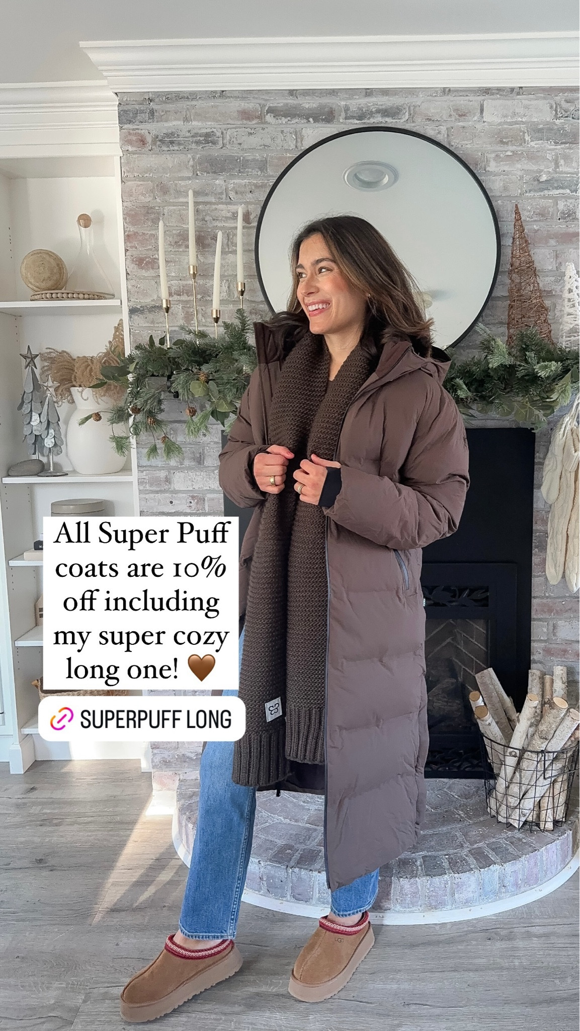 All Super Puff coats are 10% off including my super cozy long one! 🤎