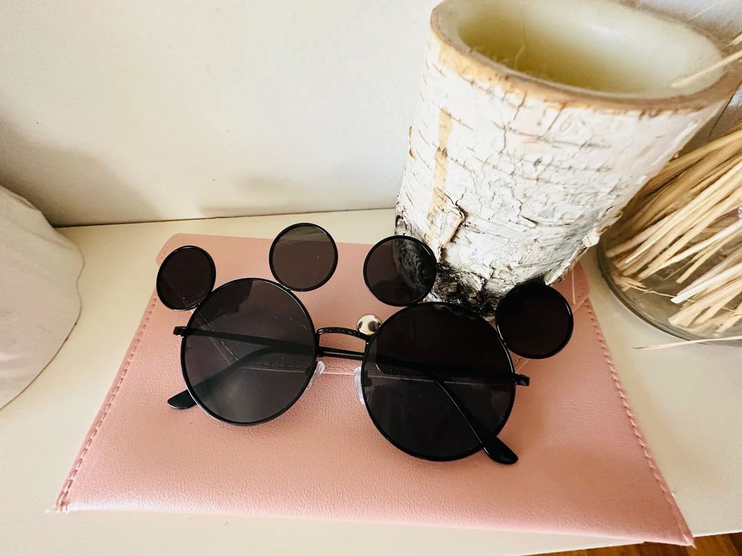 Mickey Sunglasses W/ Pink Case adult Size - Etsy | Etsy (US)