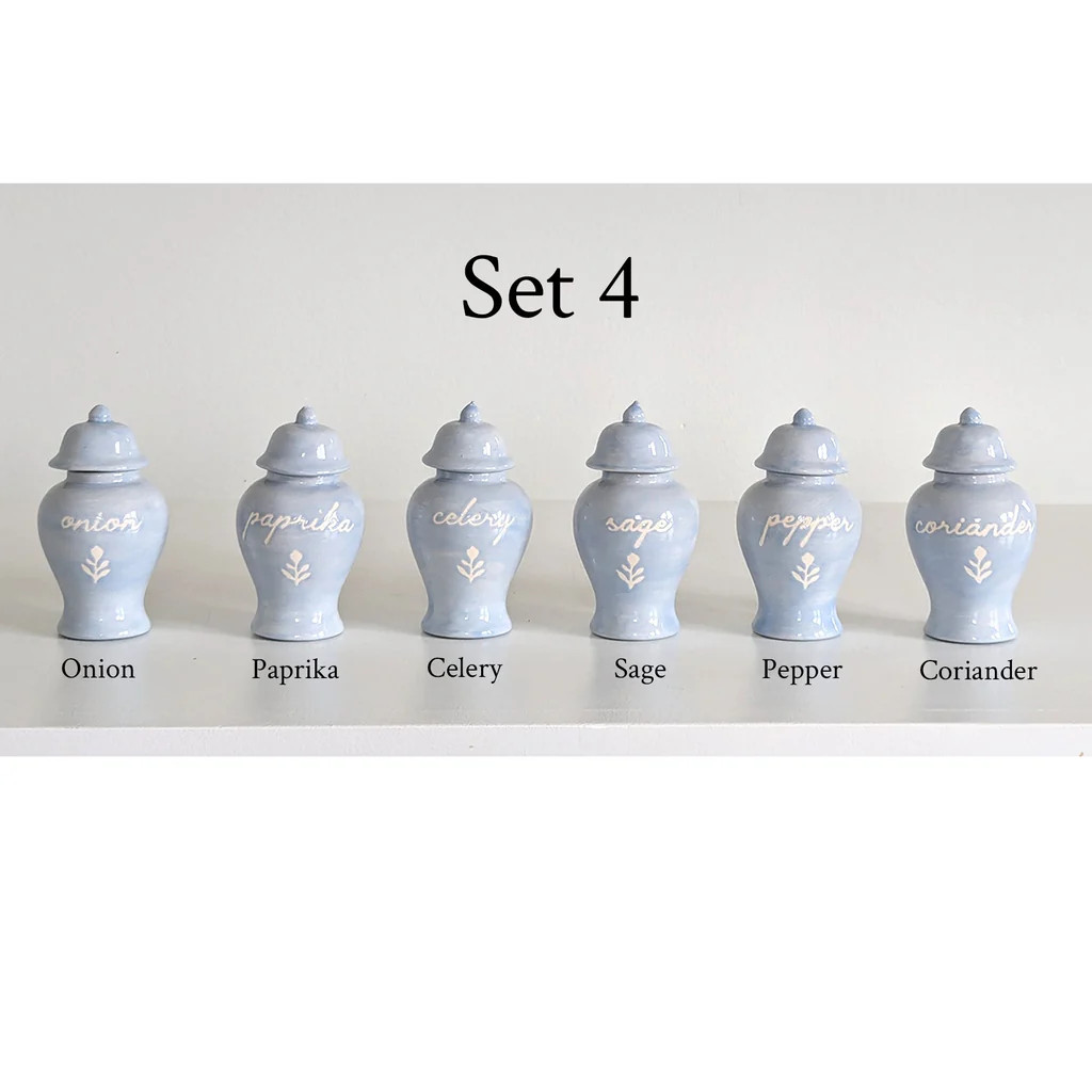 Spice Jar Set 4 | Lo Home by Lauren Haskell Designs