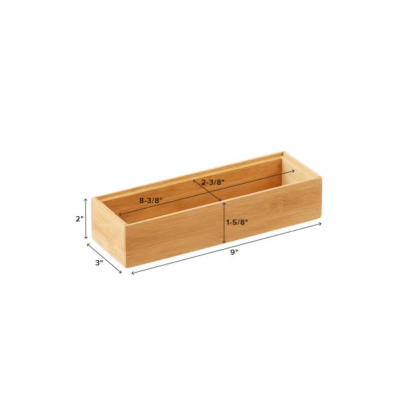 Bamboo Stacking Drawer Organizer | The Container Store