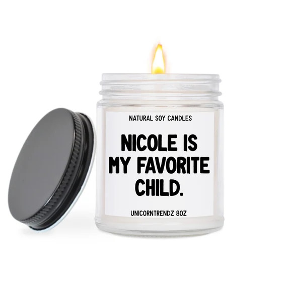 Mothers Day Candle Custom Favorite Child Gift Favorite | Etsy | Etsy (US)