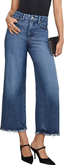 Soft Tech Good Waist High Waist Crop Palazzo Jeans | Nordstrom