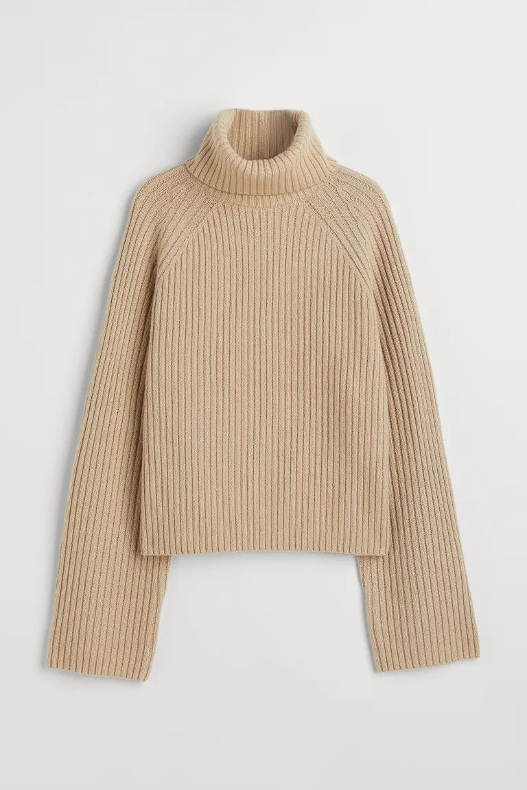 Ribbed polo-neck jumper | H&M (UK, MY, IN, SG, PH, TW, HK)