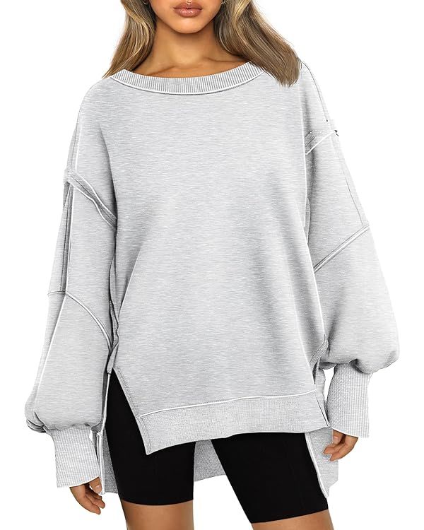 AUTOMET Womens Oversized Crewneck Sweatshirts Casual Long Sleeve Shirts Loose Fit Hoodies 2024 Wi... | Amazon (US)