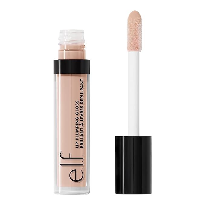 e.l.f. Lip Plumping Gloss, Soothes, Shimmer, Peach Bellini, 0.09 Ounce | Amazon (US)