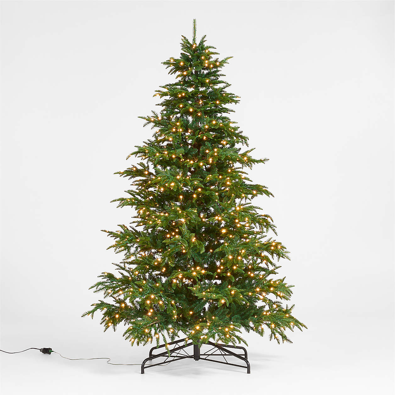 Faux Balsam Fir Pre-Lit LED Christmas Tree with White Lights 7.5' + Reviews | Crate & Barrel | Crate & Barrel