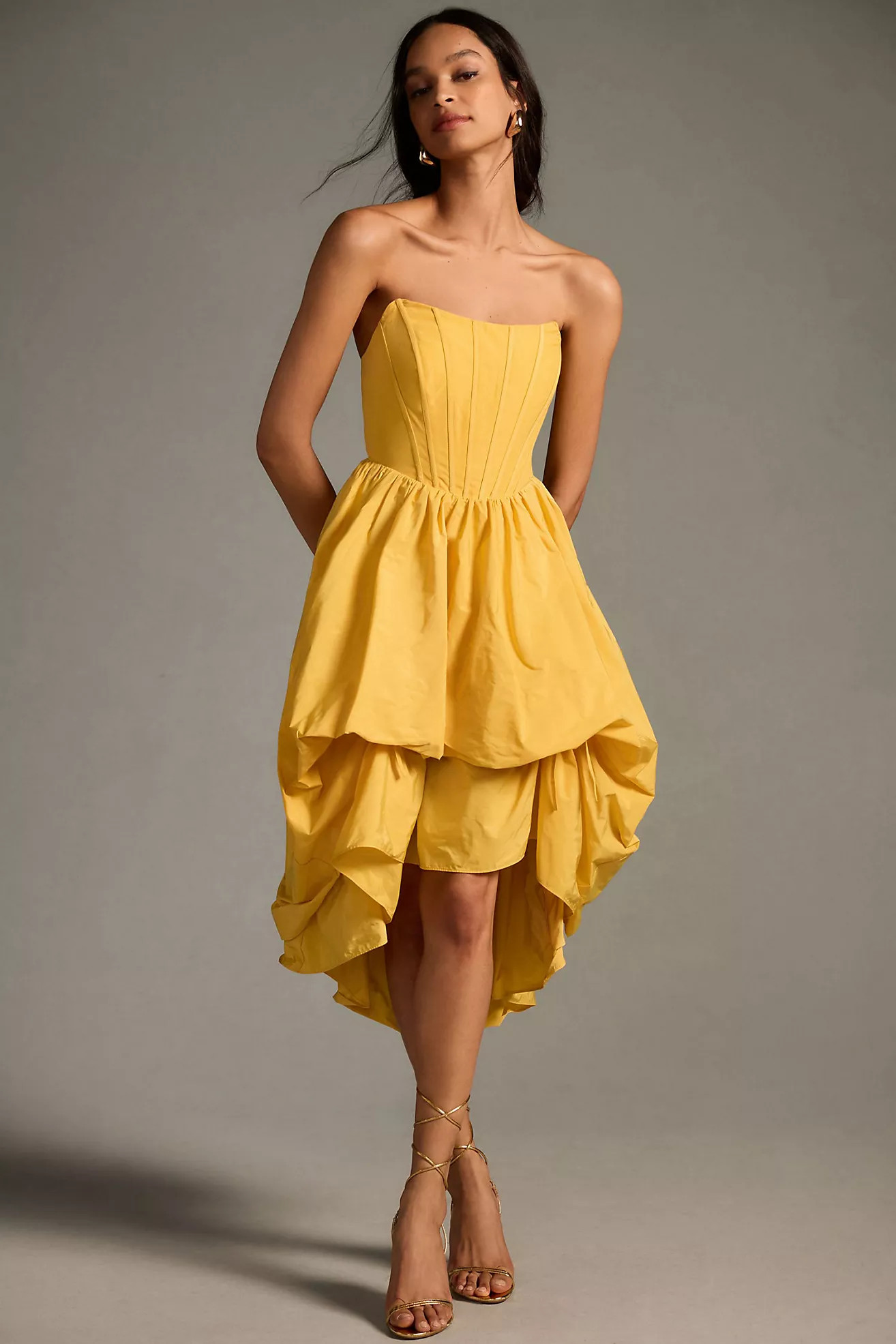 Corset High-Low Bubble Dress | Anthropologie (US)