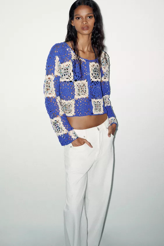 SEQUIN CROCHET JACKET | Zara UK