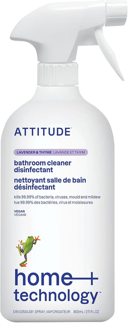 ATTITUDE Bathroom Cleaner Disinfectant 99.99%, Made in Canada, Eliminates Bacteria, Germs and Vir... | Amazon (CA)