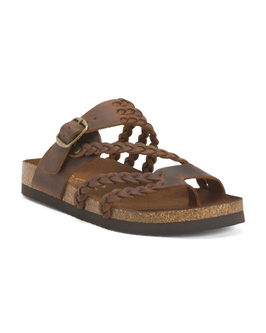 Leather Hayleigh Woven Sandals | TJ Maxx