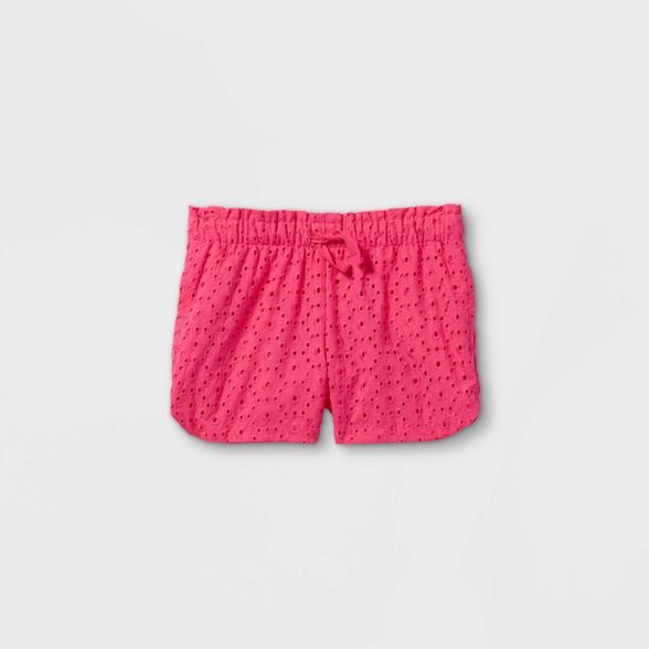 Toddler Girls' Eyelet Woven Pull-On Shorts - Cat & Jack™ | Target