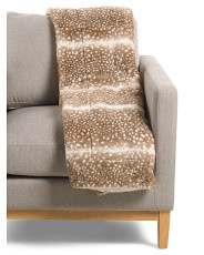 Deer Print Sherpa Faux Fur Throw | Pillows & Decor | Marshalls | Marshalls