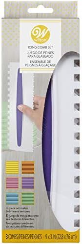 Wilton Icing Smoother Comb Set-3 Piece, White/Purple | Amazon (US)