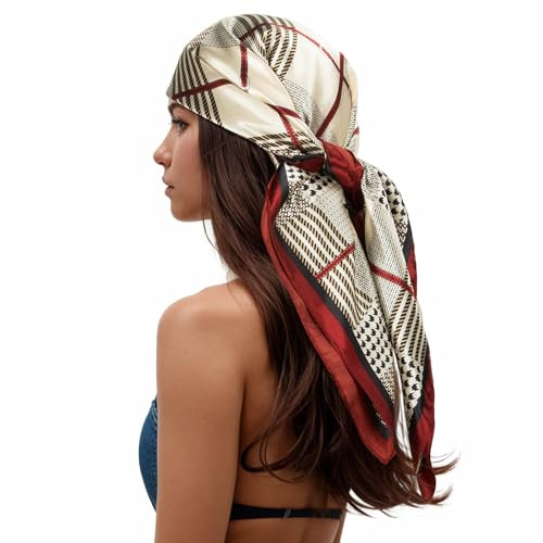 RIIQIICHY Head Scarf for Women Like Silk Scarf Hair Scarf Printed Square Scarf Bandanas for Women... | Amazon (US)