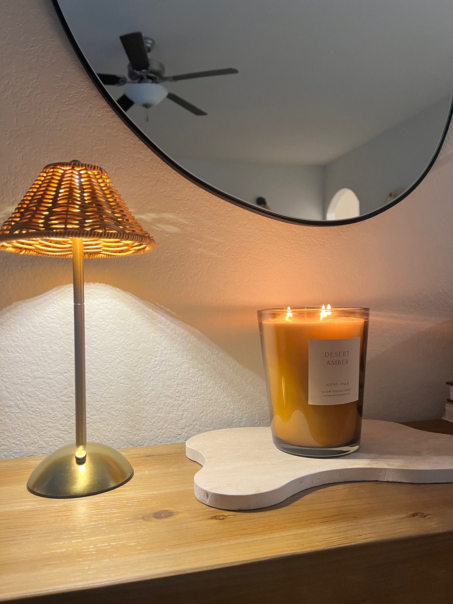 A few of my favorite home finds recently 🤎 
I love the organic cloud shaped travertine tray and the earthy touch it brings paired with the rattan rechargeable lamp, which I use every night! The candle brings a cozy warmth on rainy evenings 🌧️

Amazon home, target home

#LTKHome