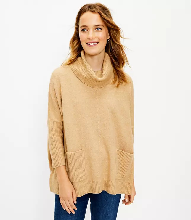 Pocket Poncho Sweater | LOFT
