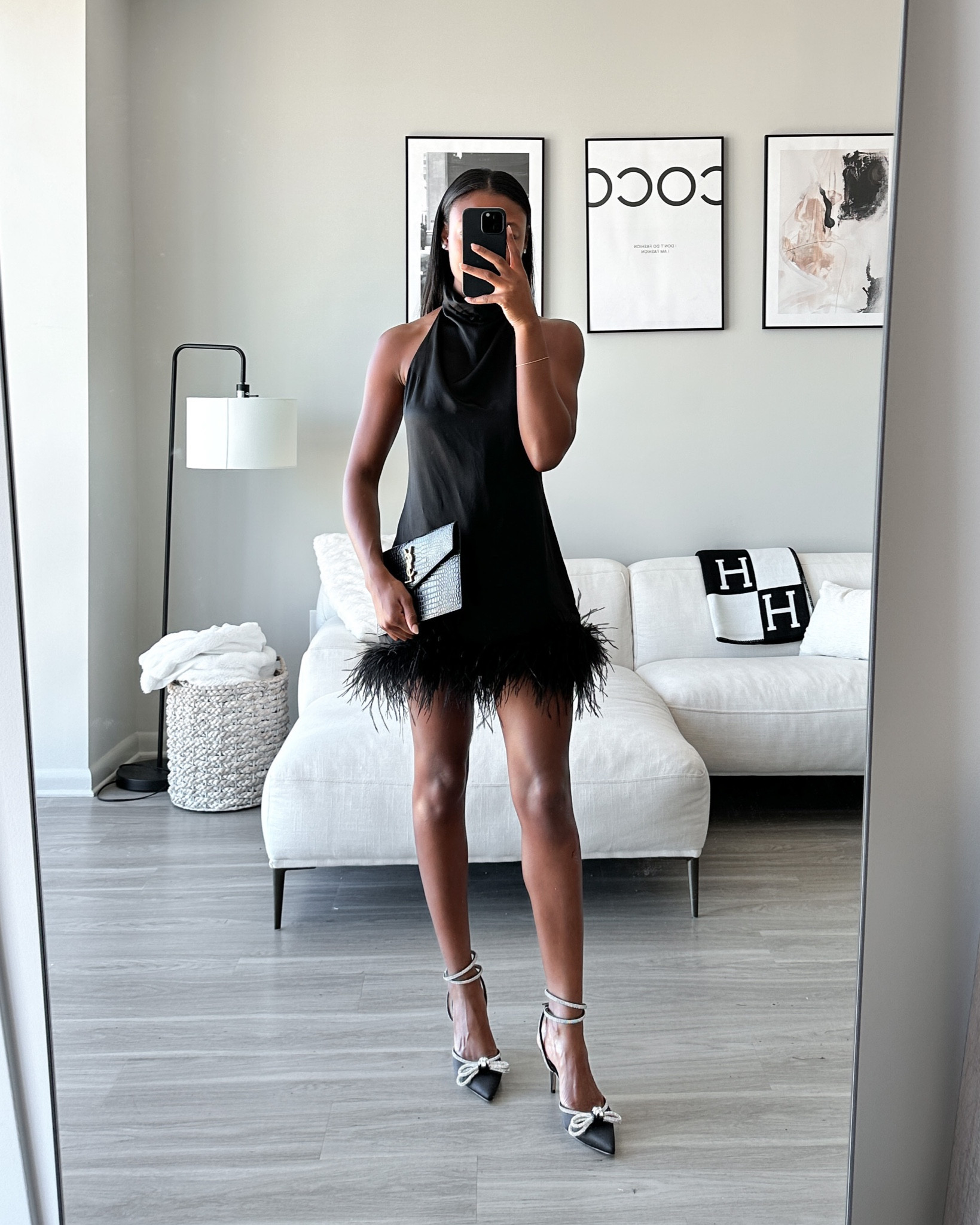 Black satin dress (small), feather dress, sparkly heels, YSL clutch, holiday party, outfit, holiday party dress, New Year’s Eve dress

#LTKitbag #LTKshoecrush #LTKHoliday