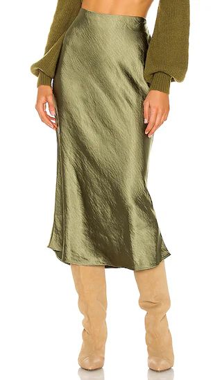 Gysele Midi Skirt in Sage | Revolve Clothing (Global)