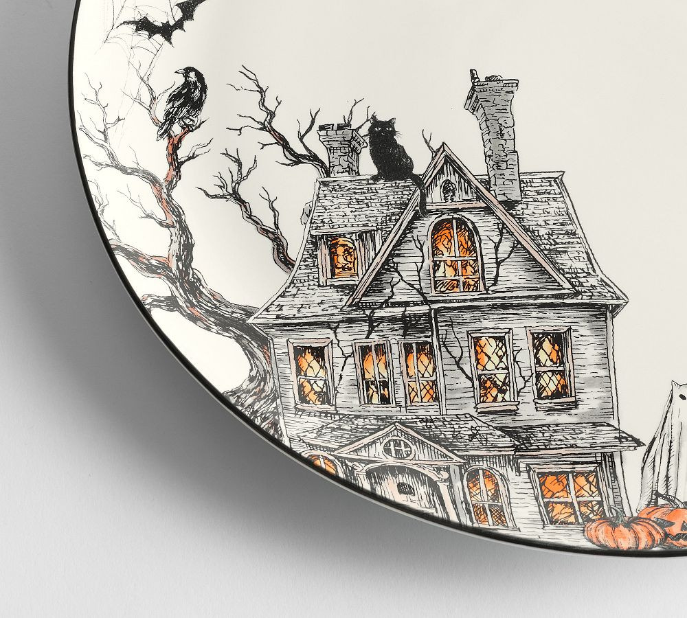 Midnight Manor Stoneware Round Serving Platter | Pottery Barn (US)