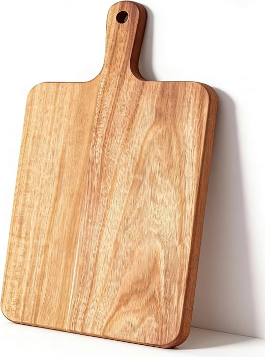 ZeQi Acacia Wood Cutting Board with Handle 16''x9'' / Charcuterie Board/Serving Board/Cheese, Bre... | Amazon (US)