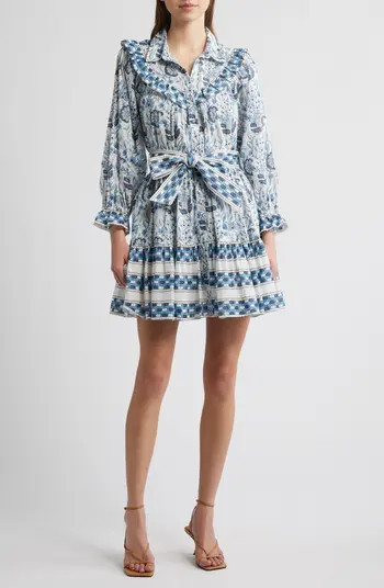 Lotte Long Sleeve Mini Shirtdress | Nordstrom