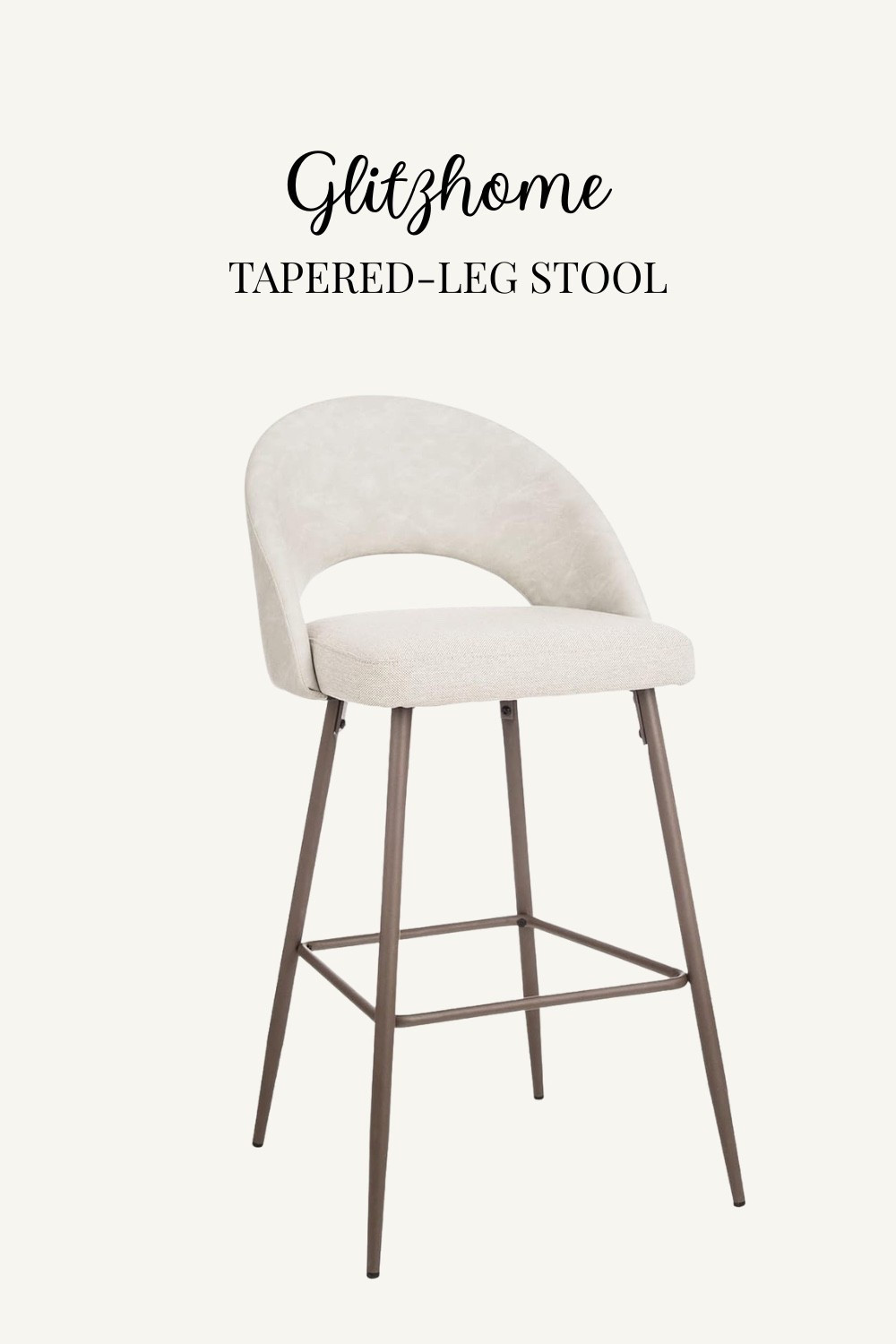 Shop the Glitzhome Tapered-Leg Counter Stool

A neutral upholstered counter stool by Glitzhome with a curved back and slim tapered legs. #Glitzhome