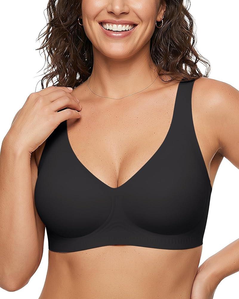 OEAK Enhanced Jelly Bras for Women No Underwire Support Deep V Bra Cup Size | Amazon (US)