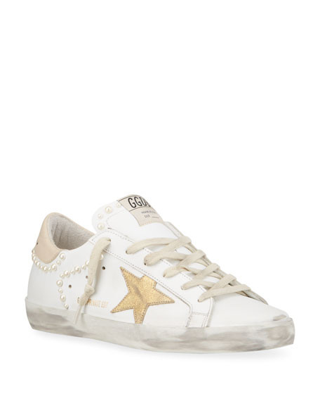 Golden Goose Superstar Pearly Low-Top Sneakers | Neiman Marcus