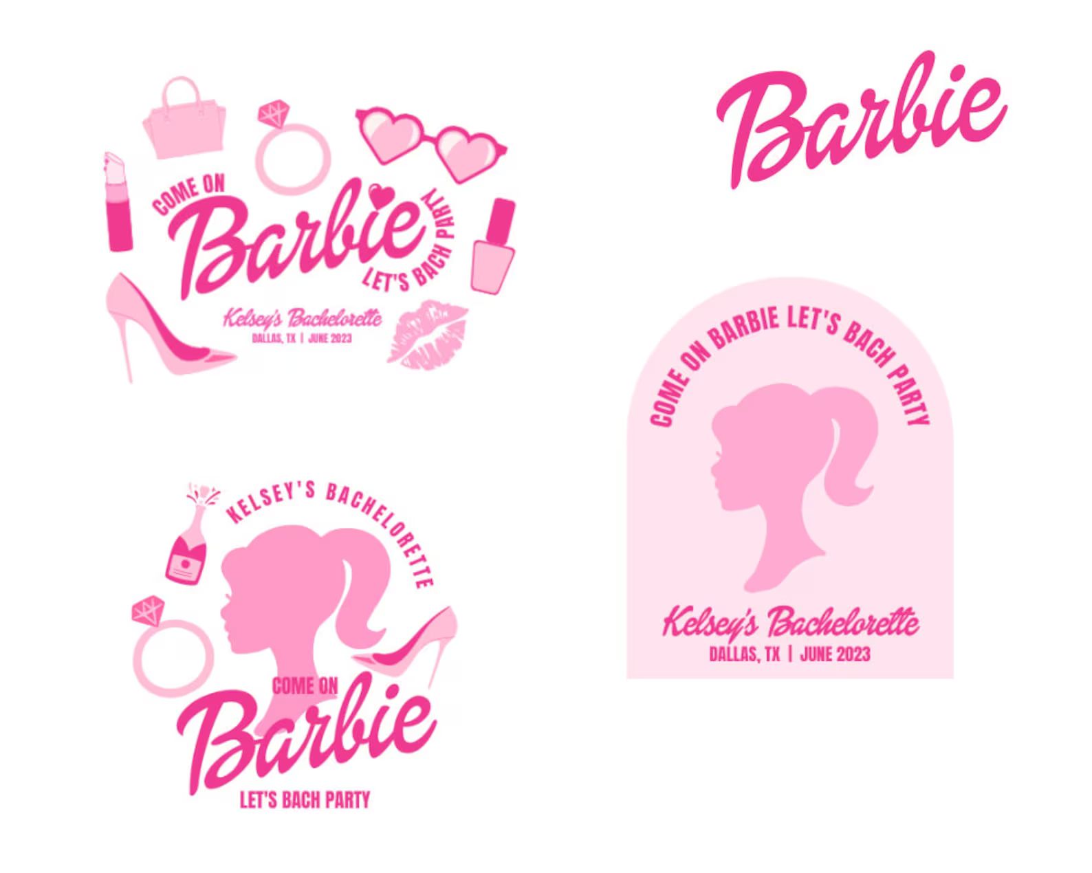 Personalized Bachelorette Party Logo, Custom Bachelorette Logo, Barbie Theme Bachelorette, Birthd... | Etsy (US)