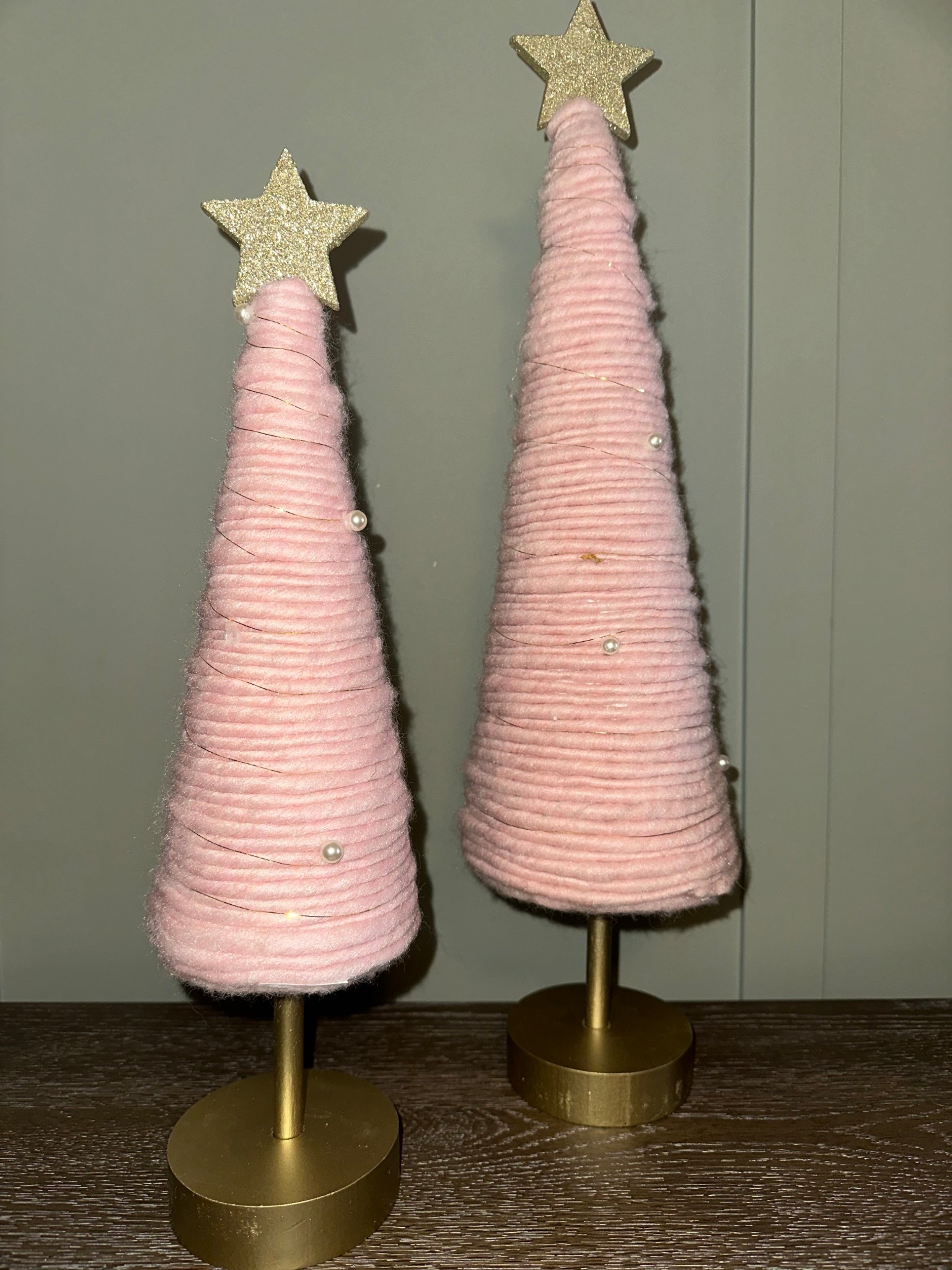 I got these really cute pink wool Christmas trees to add to my daughters room. I really wanted some Christmas decor that went with the theme in her room and I absolutely love them!

#LTKKids #LTKHoliday #LTKSeasonal