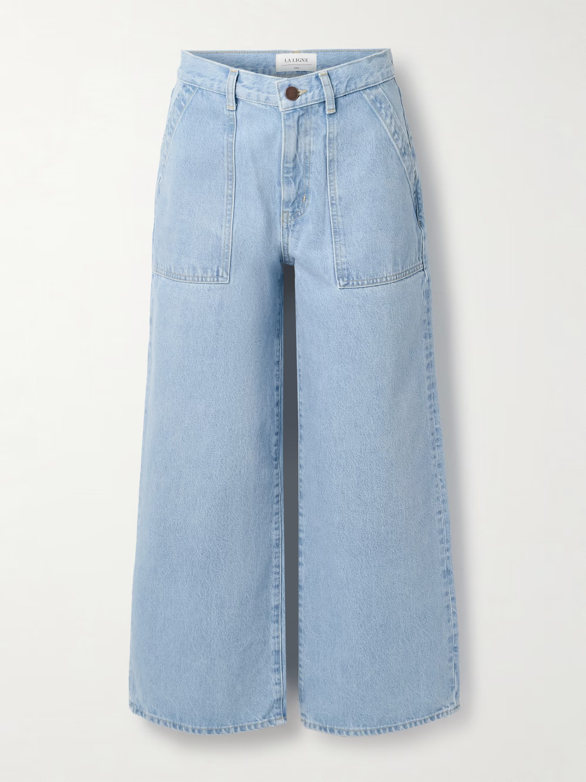 Izzie cropped high-rise organic wide-leg jeans | NET-A-PORTER (US)
