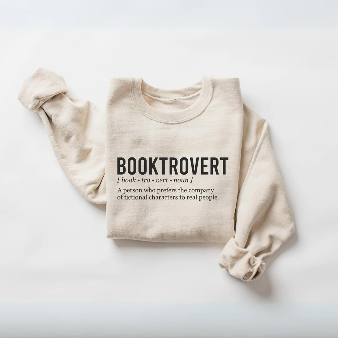 Booktrovert Sweatshirt, Book Sweatshirt, Booktrovert Shirt, Bookish Sweatshirt, Bookworm Sweatshi... | Etsy (US)