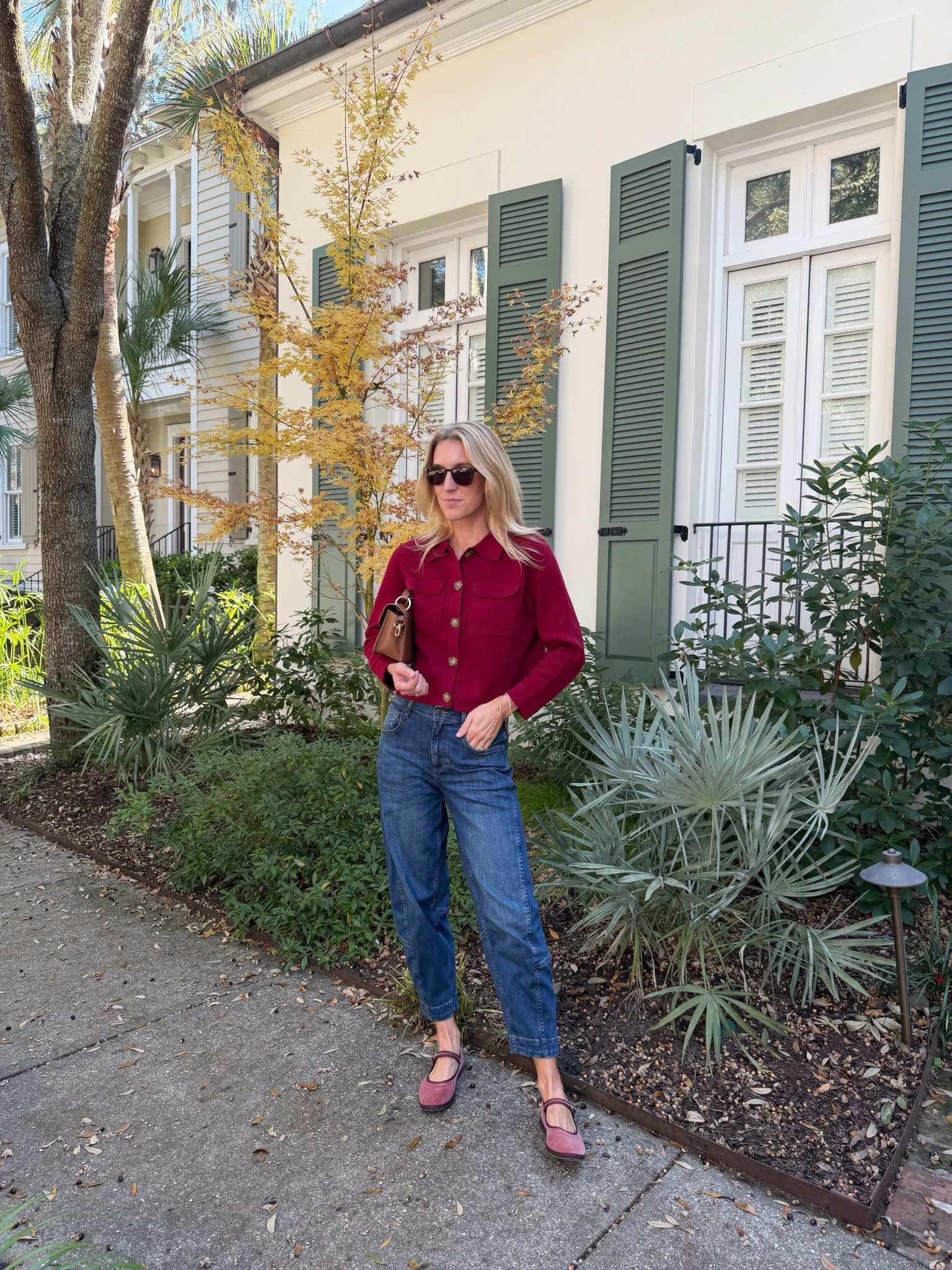 I adore a cardigan sweater like this! Wearing size small, jeans are a gentle barrel and TTS. Size up 1 size in flats!

#LTKWorkwear #LTKTall #LTKSaleAlert