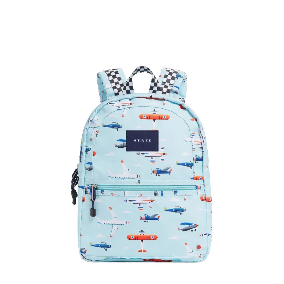 Kane Kids Mini Travel Backpack Printed Canvas Airplanes | STATE Bags