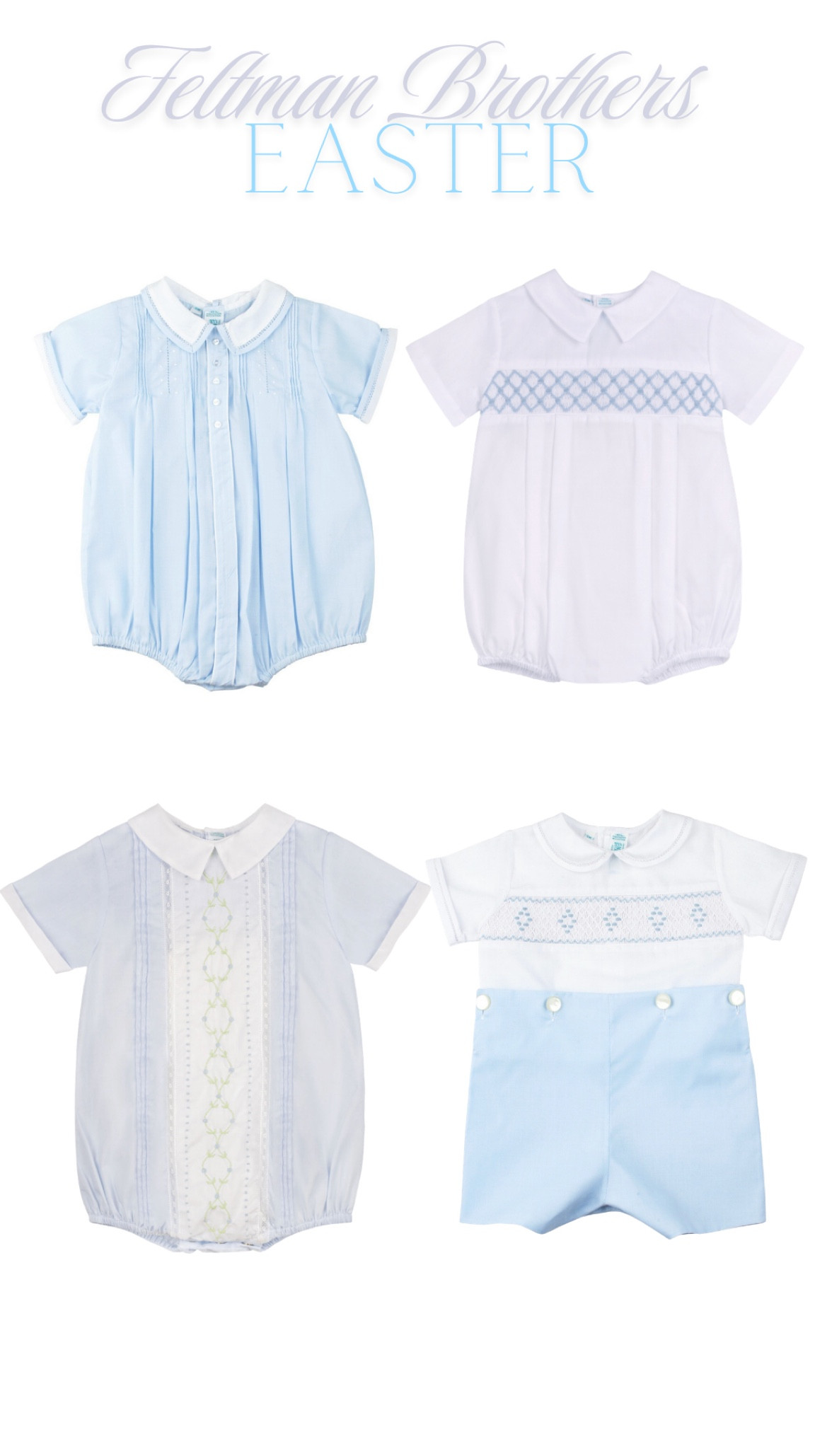 Sweetest little baby boy Easter outfits 🐰🌷 Feltman Brothers always has the most timeless heirloom pieces. 

#LTKKids #LTKSeasonal #LTKBaby