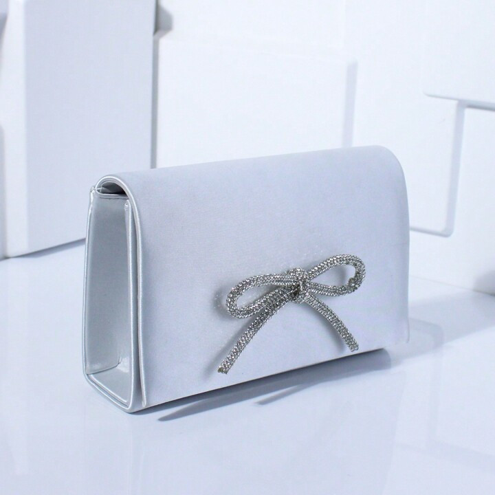 New Fashion Rhinestone Bow Clutch Bag, Elegant & Versatile Evening Bag Or Shoulder Bag With Chain... | SHEIN