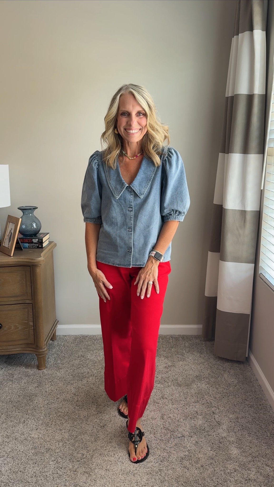 Cutest denim top!!! Use LISAXSPANX for 15% off one Spanx purchasee

#LTKStyleTip #LTKFindsUnder100 #LTKOver40