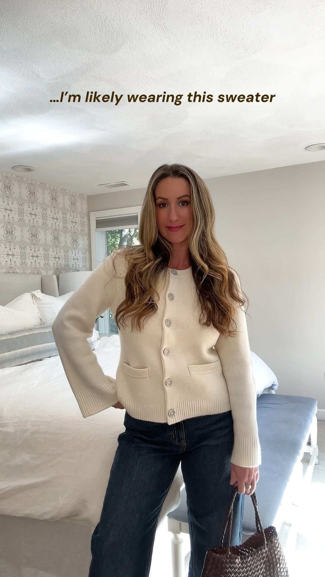 Super soft Mongolian cashmere sweater with cinched waist and slight bell sleeves. 
Comes in lots of colors. Also love their silk pants (great price), which they offer in colors that match the sweater. 

New customers can receive 10% off their first purchase with my code (screenshot and copy): INFG-25BRIANNEBOSTON10  

Fall sweater, winter sweater, fall style, casual style

#LTKWorkwear #LTKStyleTip