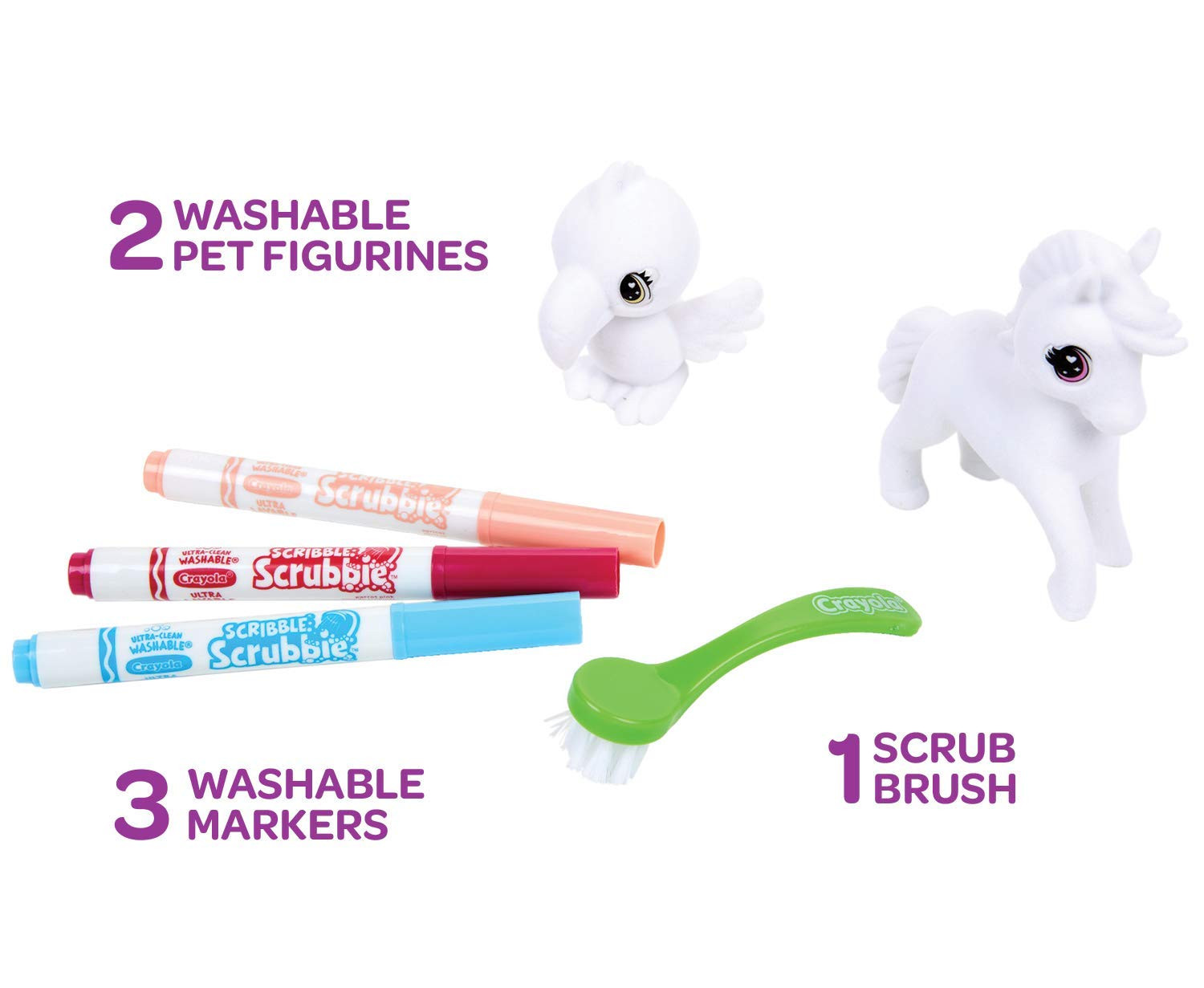 Crayola Scribble Scrubbie Safari 2 Pack Animal Toy Set Age 3+ | Amazon (US)