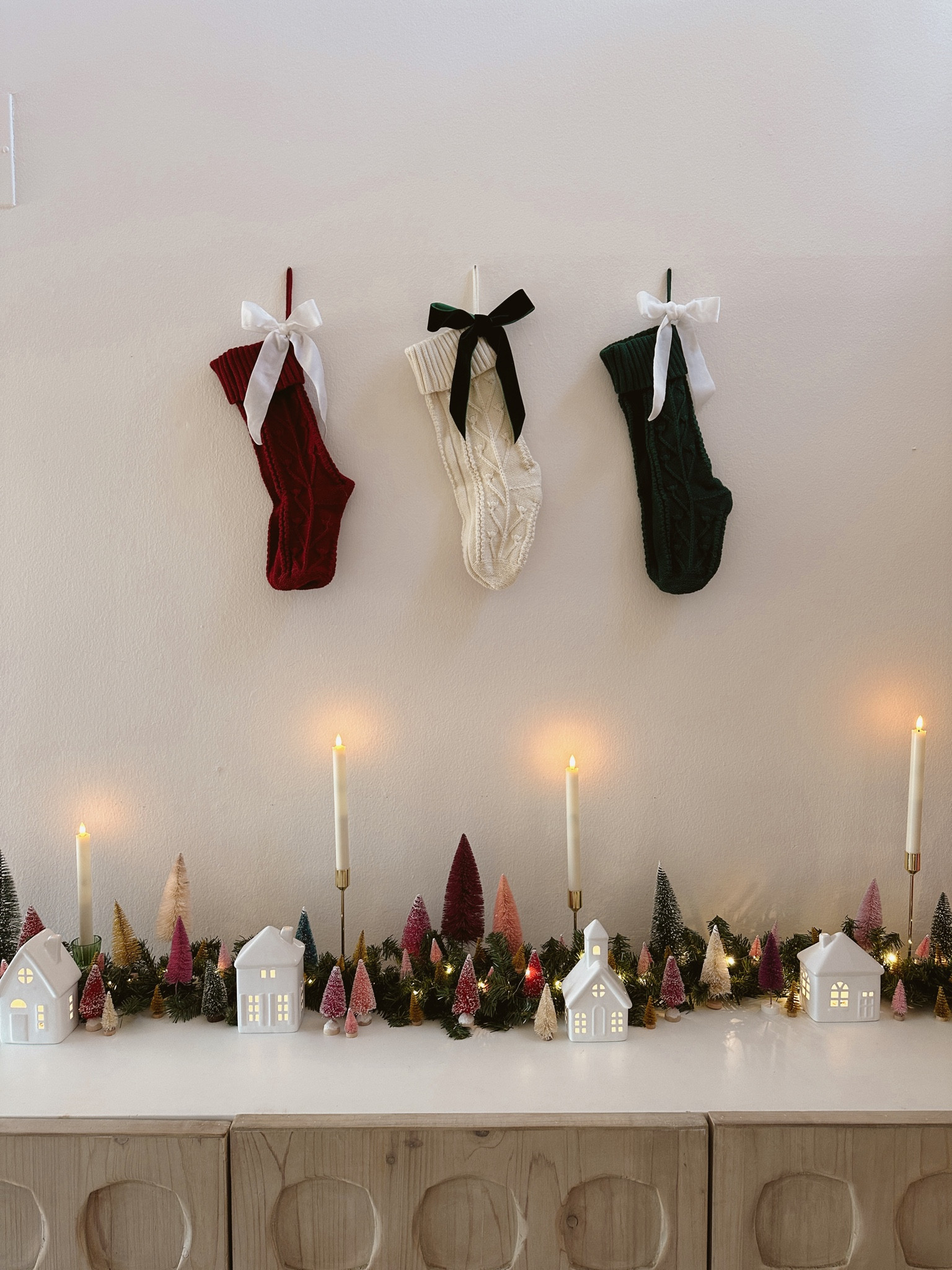 Console Christmas decor inspiration! How to hang stockings with no fireplace!

#LTKHoliday #LTKhome #LTKSeasonal